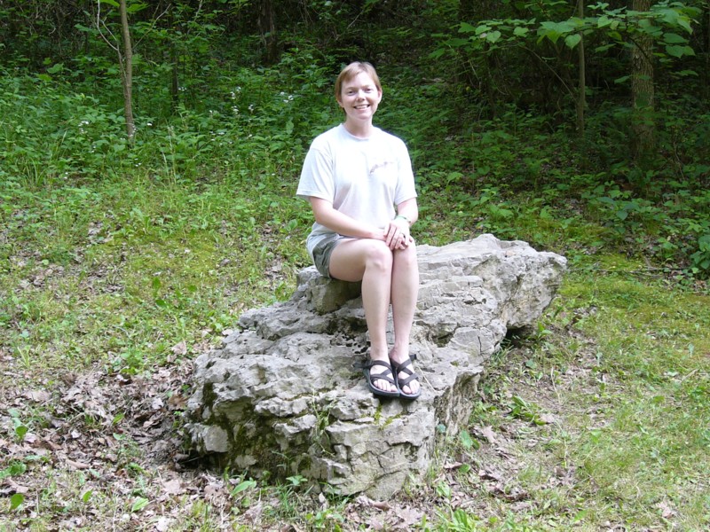 Annie on a rock.JPG